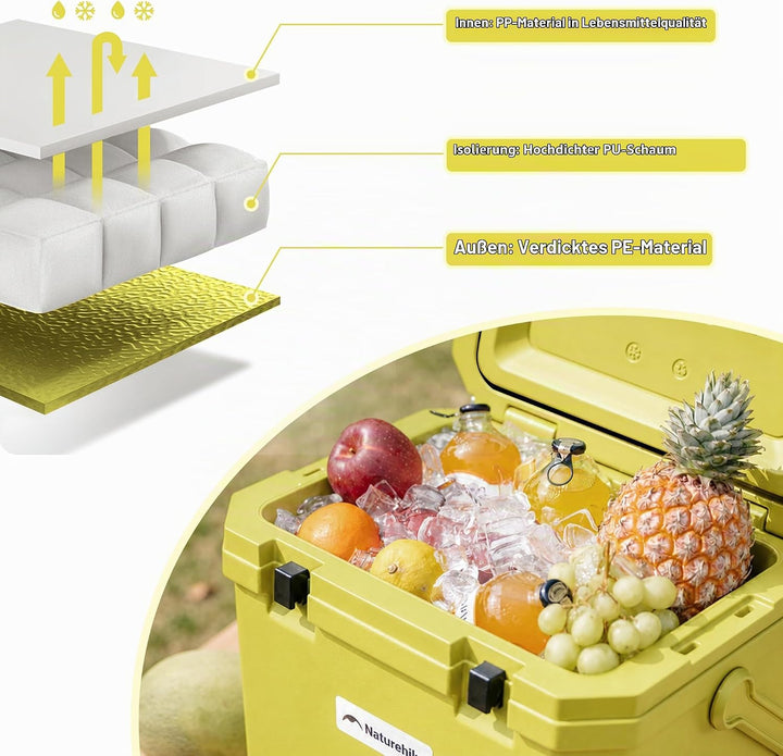 Naturehike Kühlbox 17 Liter/24 Liter/36 Liter Thermobox hochwertige PU Isolierbox 48 Std. Kühlleistu