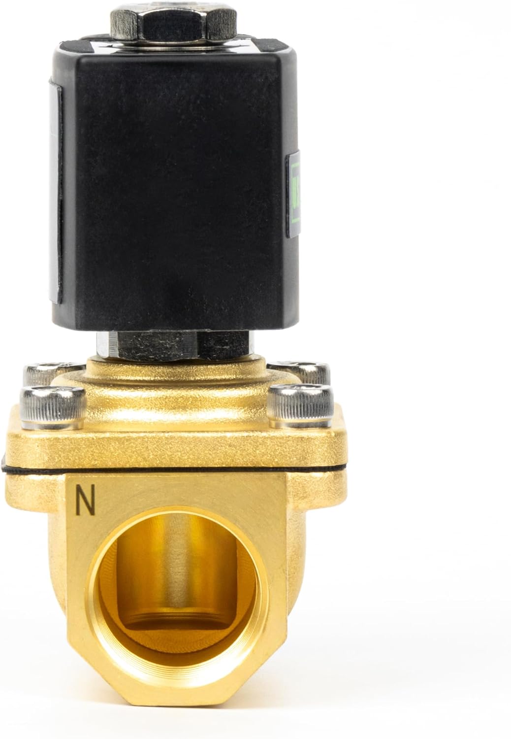 U.S. Solid 3/4" Magnetventil - Messing DC 12V mit Viton-Dichtung, stromlos geschlossen, Anschlussdos