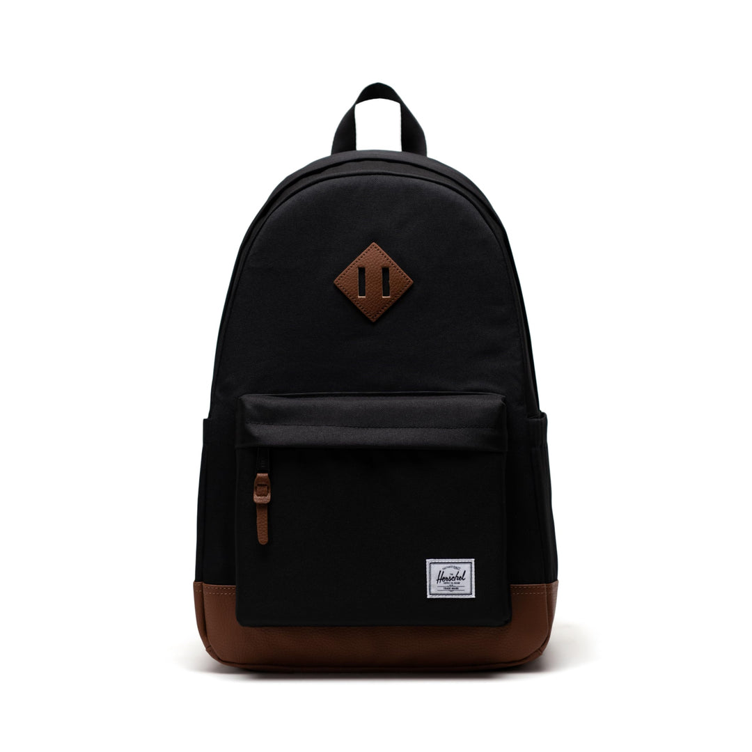 Herschel Unisex Heritage-Rucksack Backpack, Schwarz Black/Tan, Black/Tan