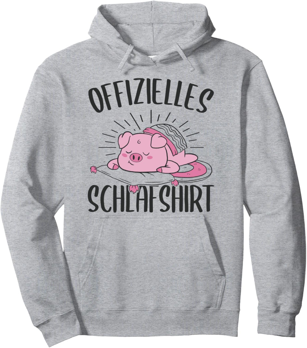 Offizielles Schlafshirt Schwein Schlafanzug Schweine Pullover Hoodie