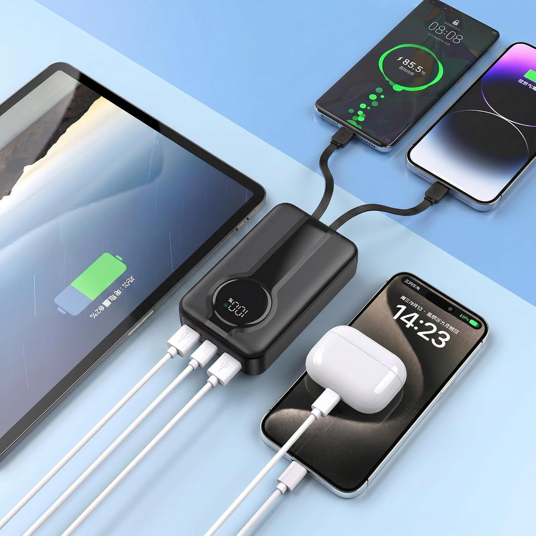 Power Bank 20000mah PD22.5W Schnellladefunktion Powerbank Externe Handyakkus Mini Powerbank mit Kabe