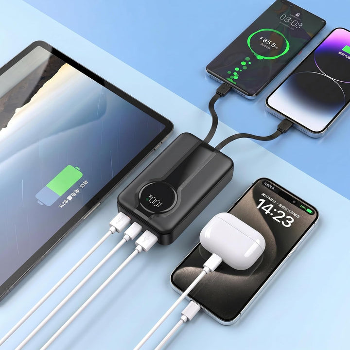Power Bank 20000mah PD22.5W Schnellladefunktion Powerbank Externe Handyakkus Mini Powerbank mit Kabe