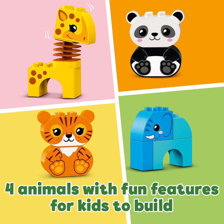 Lego DUPLO My First Animal Train 10955 Pull-Along Toddlers Animal Toy with an Elephant, Tiger, Giraf