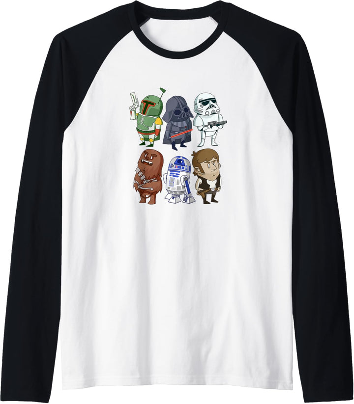 Star Wars Character Doodles Raglan