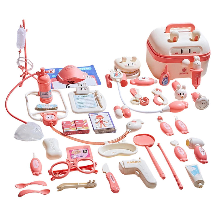 Kinderarzt-Set Krankenhaus-Rollenspiel mit Licht- &amp; Soundeffekten Rosa, Rosa