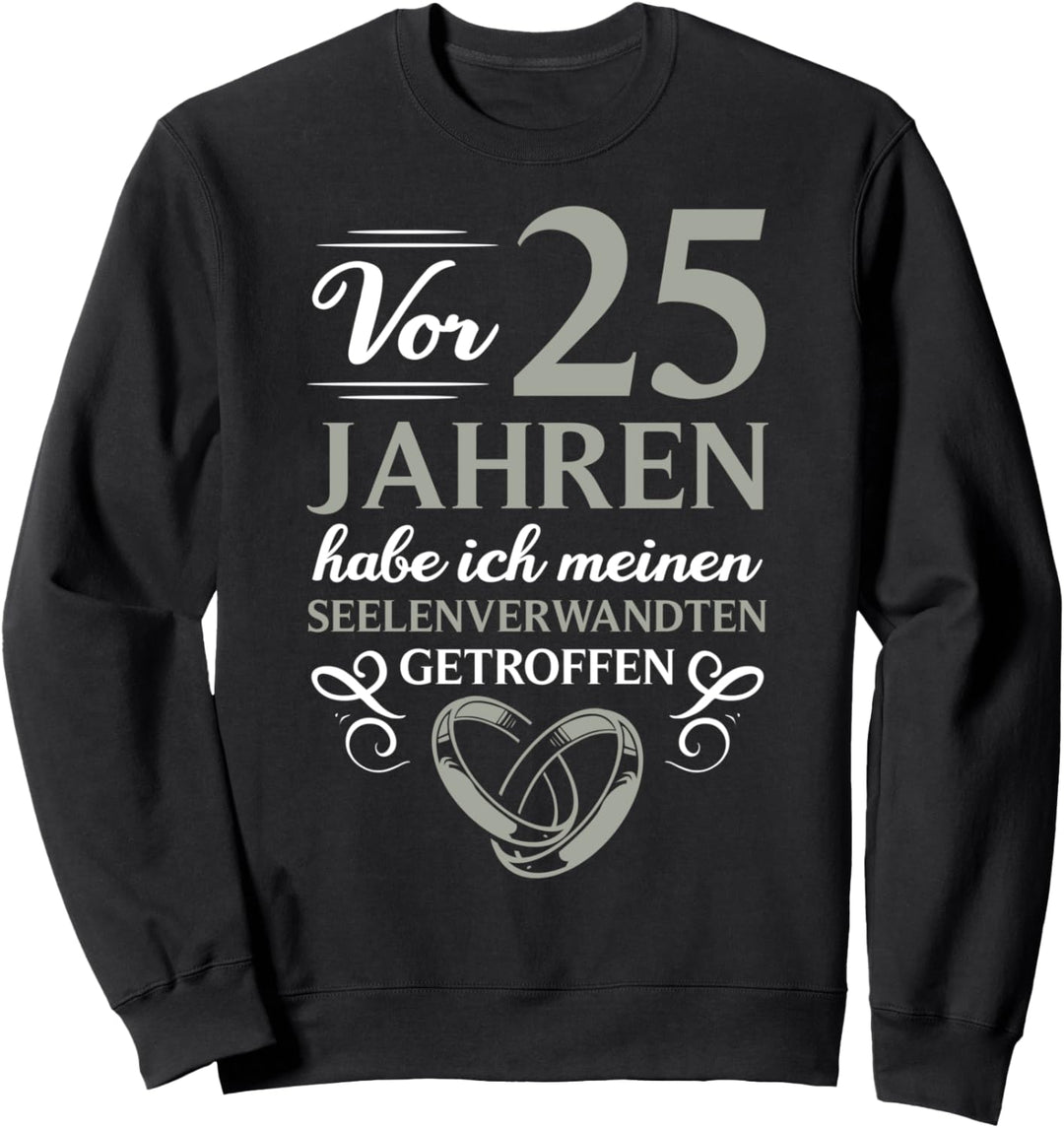 Hochzeitstag Jubiläum Silberhochzeit Deko Ehepaar Sweatshirt