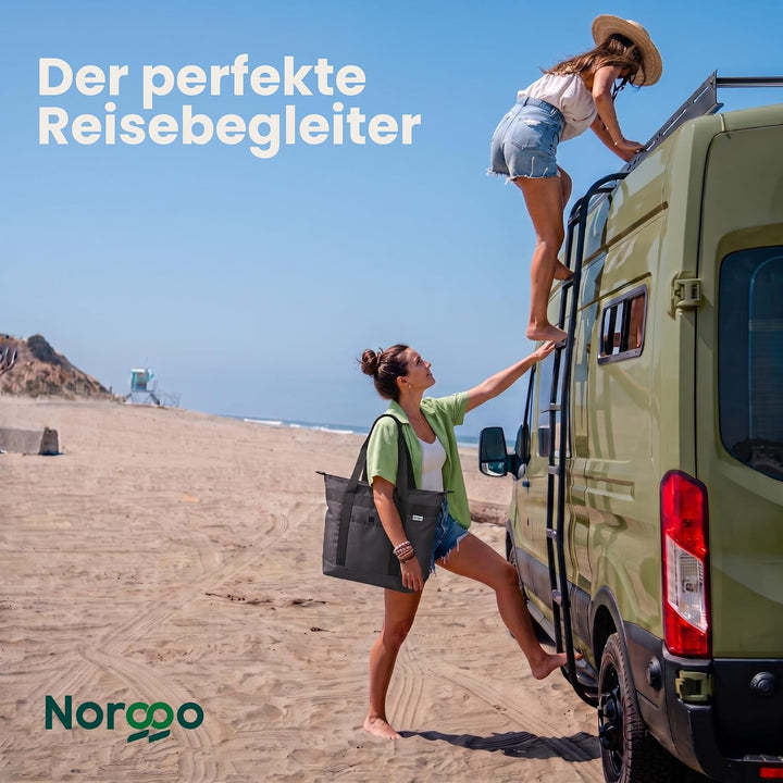 Kühltasche Gross 40L Faltbar - Isoliertasche für Strand und Camping