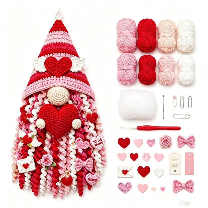 Generisch DIY saisonale 3D-Häkel-Türhänger-Kit, Handmade Makramee Bastelset, E