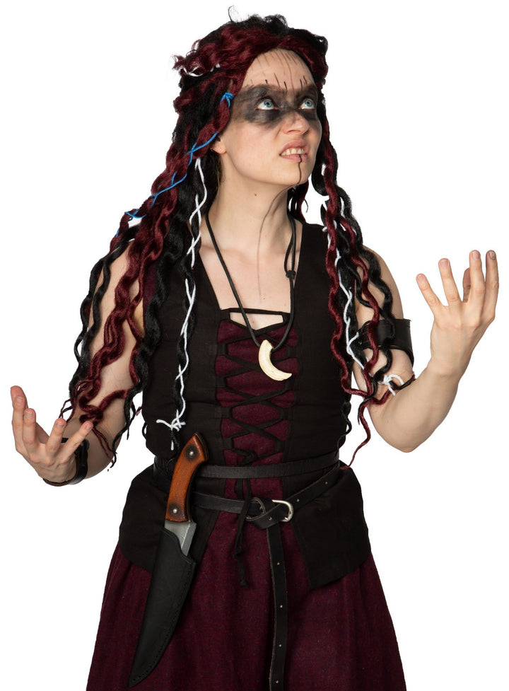 Voodoopriesterin Perücke - Kostüm-Zubehör Karneval, Halloween &amp; Motto-Party, Voodoopriesterin