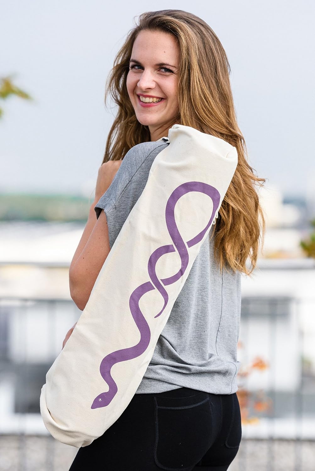 Yogatasche Yogibag® Basic - Zip - Cotton - 65 Cm - Om Bordeaux, Bordeaux