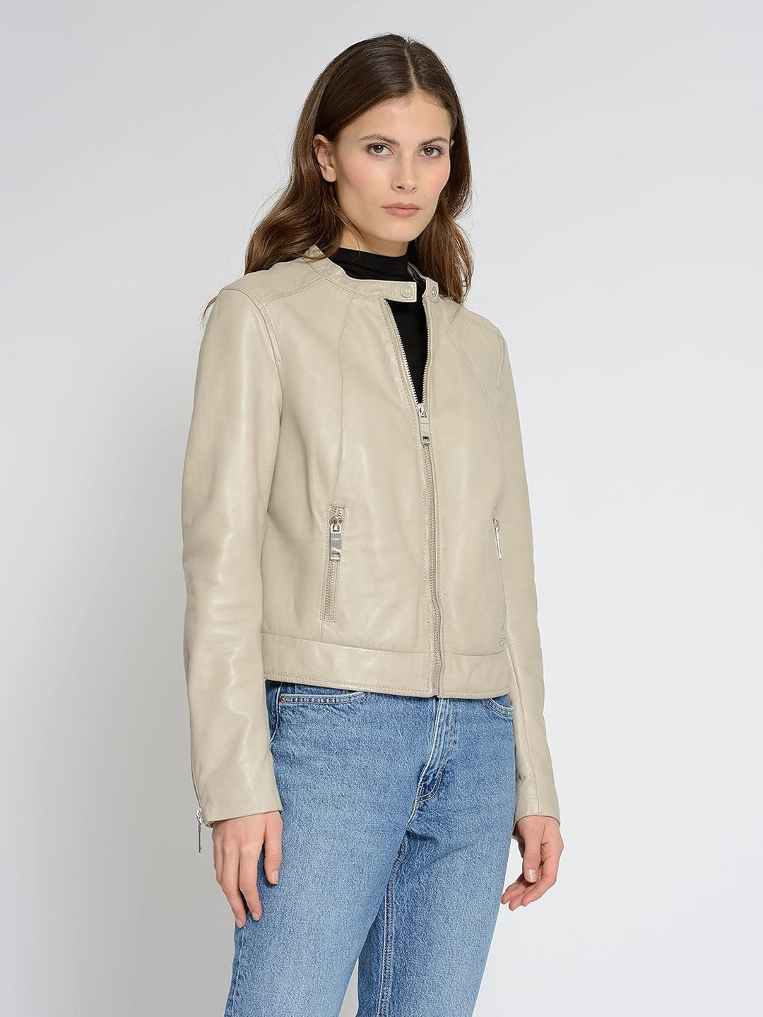 MAZE Damen Lederjacke Grenada XL greige, XL greige