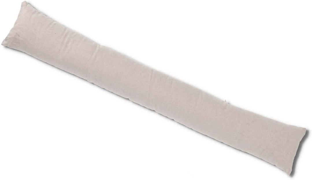 Casatessile Abnehmbarer und gepolsterter Zugbezug 110 cm lang. NATÜRLICH Einfarbiger Wurst-Zugluftst