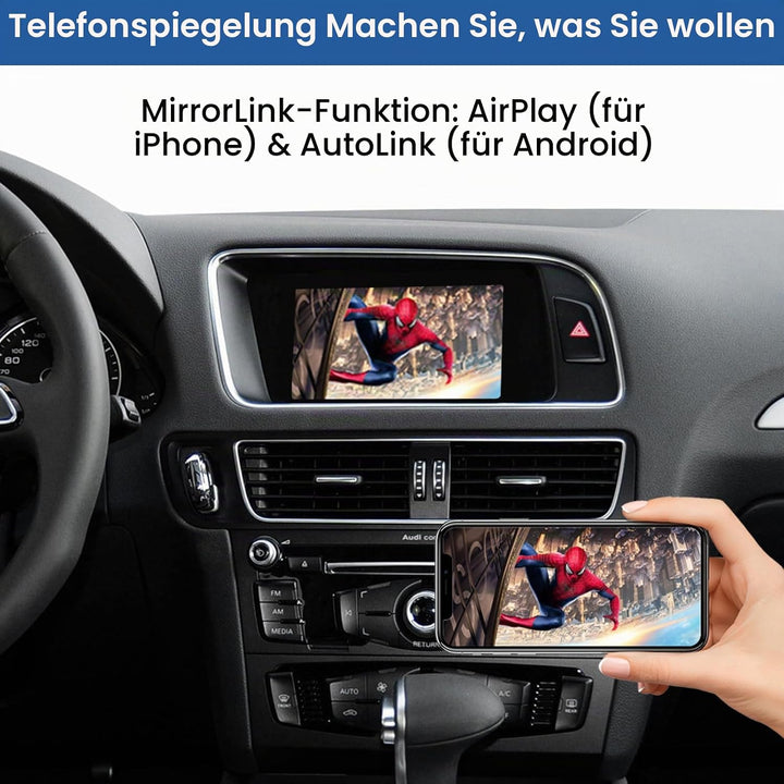 Road Top Retrofit Kit Decoder mit drahtlosem Apple CarPlay Android Auto Interface für Audi S4 S5 A4