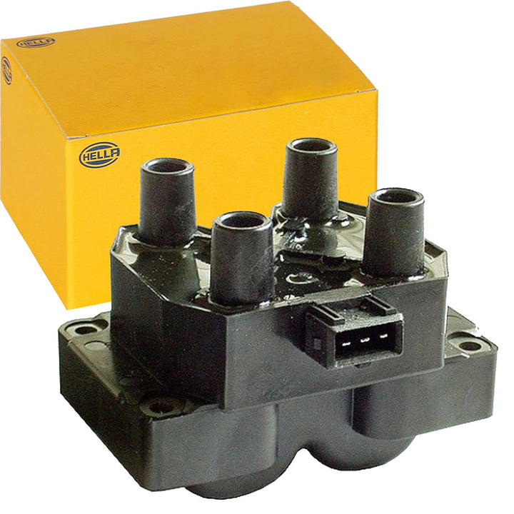 HELLA 5DA 193 175-691 Zündspule - 12V - 3-polig - Blockzündspule - geschraubt