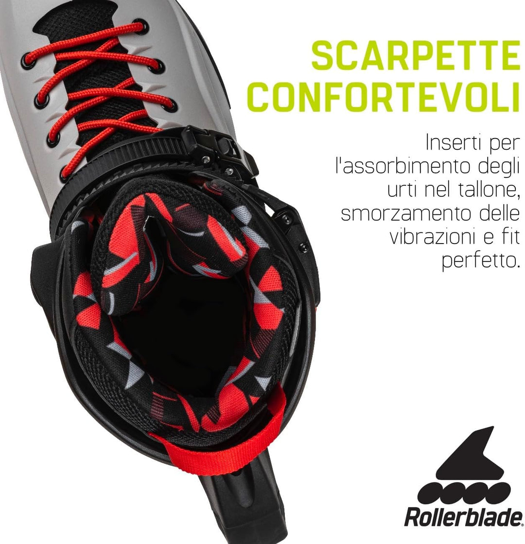 Rollerblade Herren Rb Pro X Inlineskate 290 Grey/Warm Red, 290 Grey/Warm Red