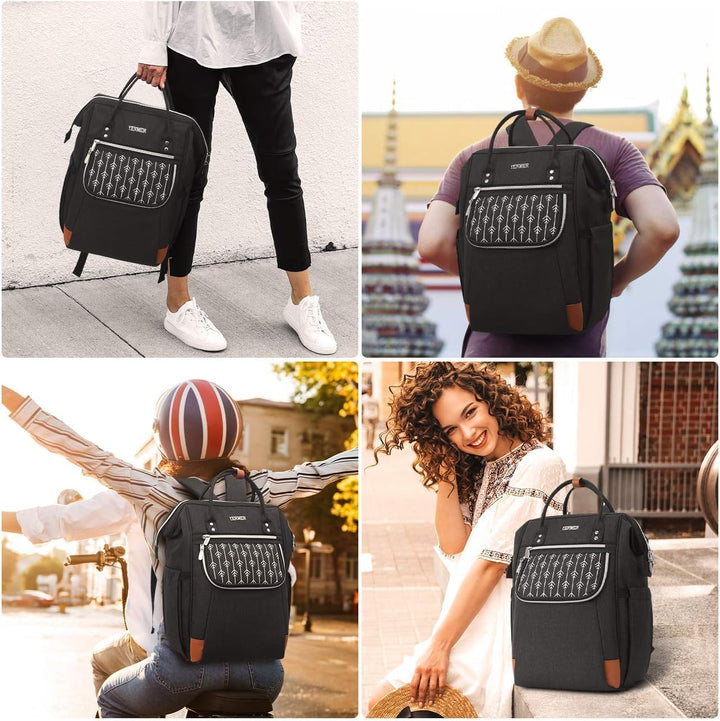 Rucksack Damen, Schulrucksack Mädchen Teenager15.6 Zoll Laptoprucksack mit Anti-Diebstahl, Arbeitsru