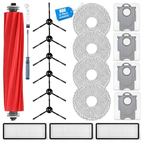 20 Stück Zubehörset für Roborock Q Revo/ P10 Staubsaugerroboter【Not for Q Revo S/Pro/Maxv】1 Hauptbür