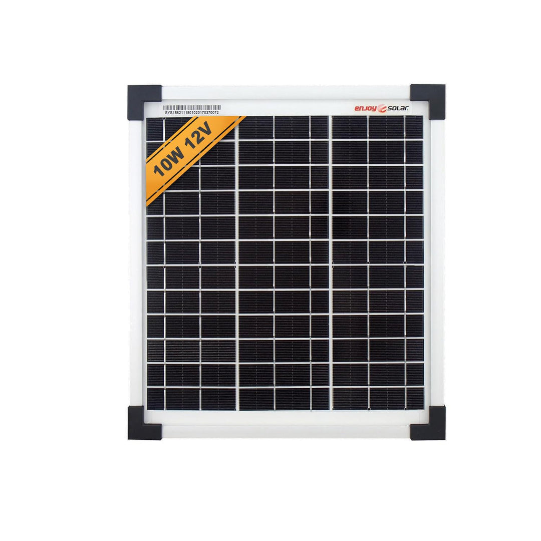 Enjoysolar Mono 10W 12V Monokristallines Solarpanel Solarmodul Photovoltaikmodul ideal für Wohnmobil
