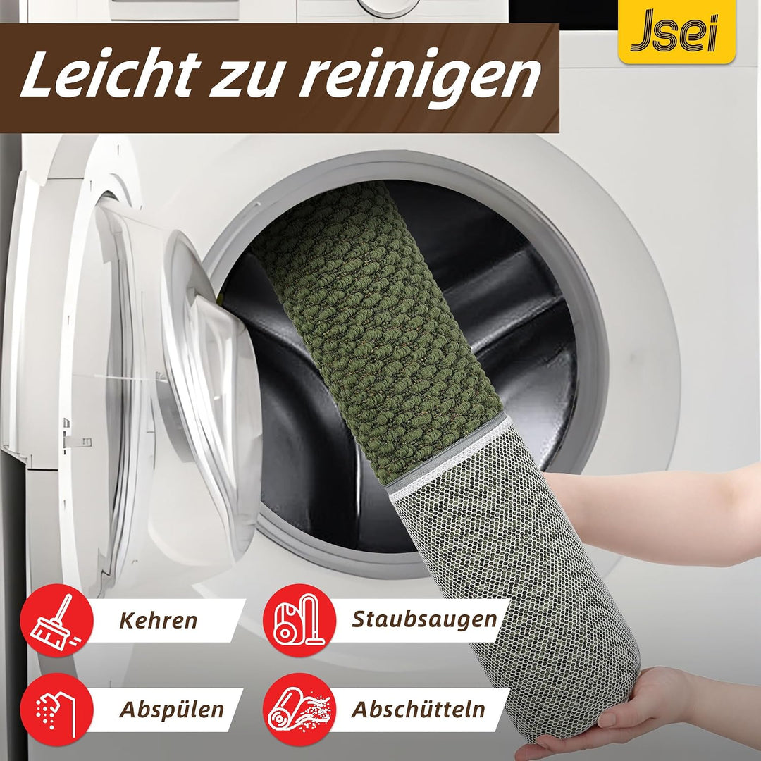JSEI Fussmatte rutschfest Waschbar, Schmutzfangmatte, 50x80cm, Grün Grün 80 x 50 cm (Rechteckig), Gr