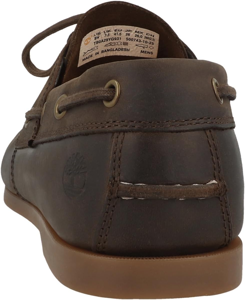 Timberland Herren Cedar Bay 2 Eye Boat Shoe 40 EU Dk Brown Full Grain, 40 EU Dk Brown Full Grain