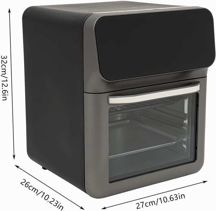 Mini Backofen 13 L, Elektrobackofen LCD-Touchscreen Minibackofen, Visuelle Funktion Backofen, mit 15