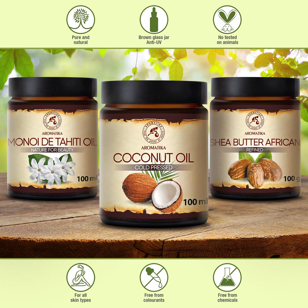 Kokosöl 100 ml - Kokosnussöl - Kaltgepresst - Unraffiniert Coconut 1, Coconut 1