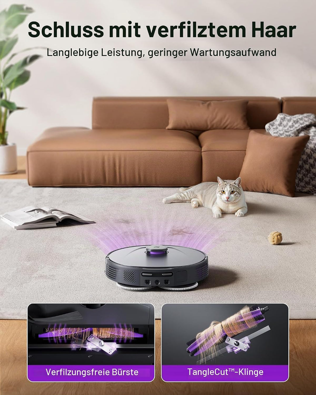 3i P10 Ultra Saugroboter mit Wischfunktion, 18000Pa Starke Saugkraft, erweiterbare Rand- und Eckwisc