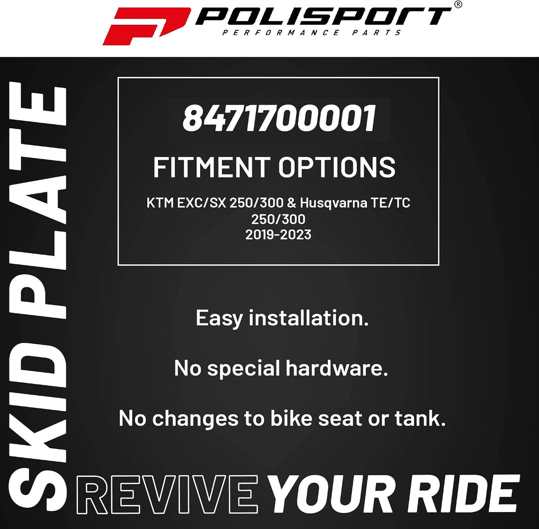 POLISPORT 8471700001 - Motorschutzplatte Fortress aus hochbelastbarem und widerstandsfähigem Leichtk