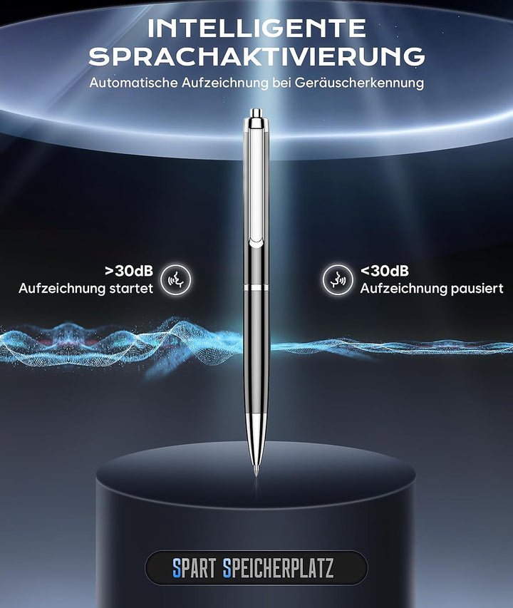 72GB Digitales Diktiergerät mit USB-C, 1800h Speicher Aufnahmegerät 72 GB, 72 GB