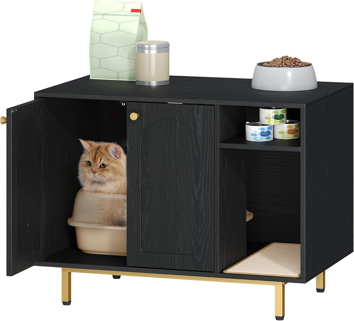 Hzuaneri Katzenschrank, Katzentoilette, Katzenklo Schrank, Katzenhaus mit Tür und separater Trennwan