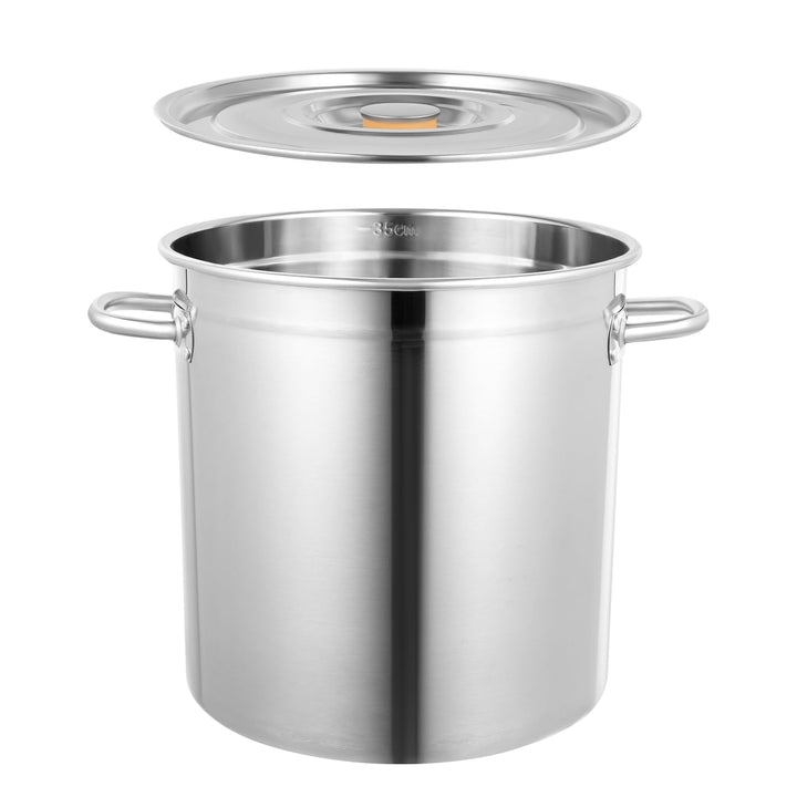 Edelstahl Kochtopf 35 Liter Profi Topf mit Deckel 47 x 36cm Suppentopf Nudeltopf Gemüsetopf Pastatop
