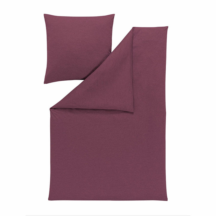 ESTELLA Bettwäsche Takoma - Mako Interlock Jersey (Mauve 065, 1 x 80x80 + 1 x 155x220 cm)