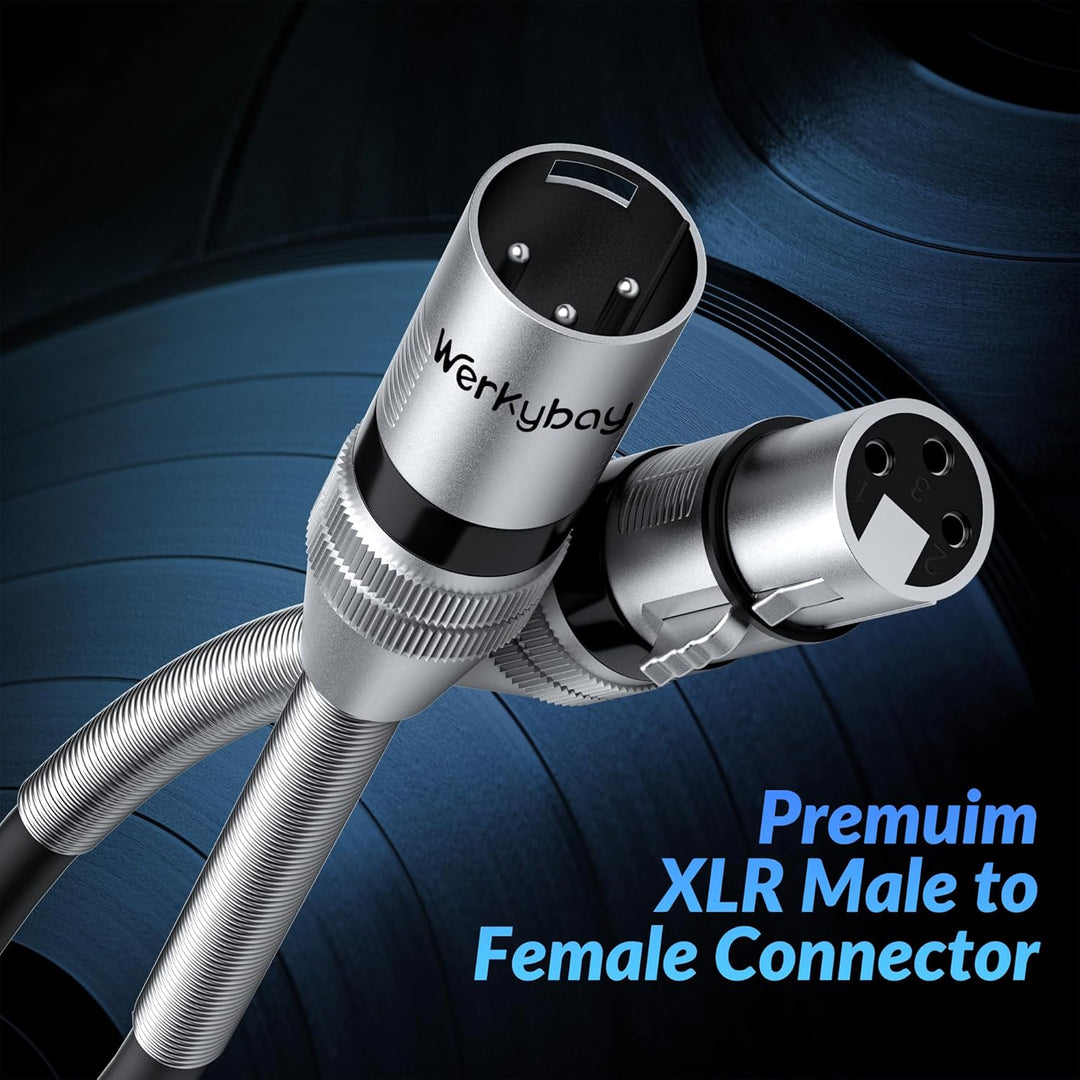 3-polig XLR Kabel 1m (4 Stück)，Stecker auf Buchse XLR Adapter, SR-Struktur Symmetrisch Mikrofonkabel