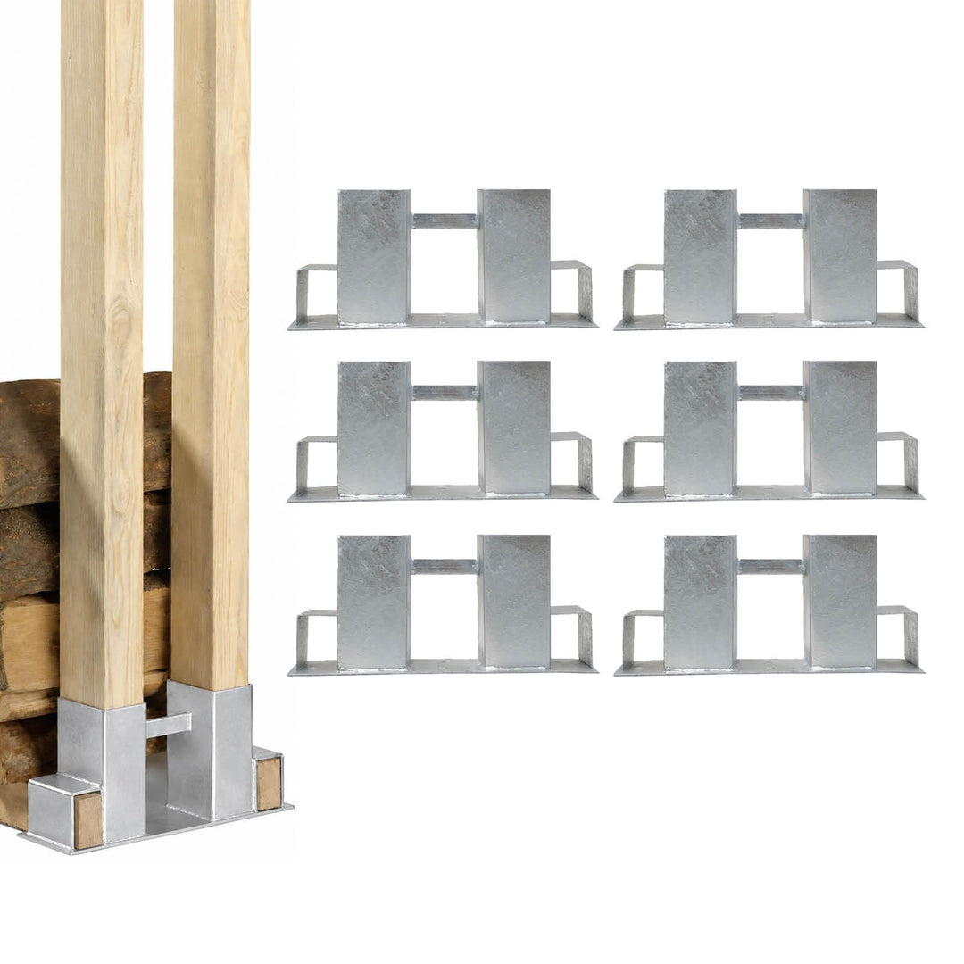 Holzstapelhilfe Feuerverzinkt stabile Holz Stapelhilfe Stapelhilfe Holzstapelhalter Brennholz Kaminh
