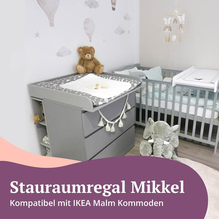 Puckdaddy Mikkel | Stauraumregal kompatibel mit IKEA Malm Kommoden | 19x30x75cm | Regal aus Holz in