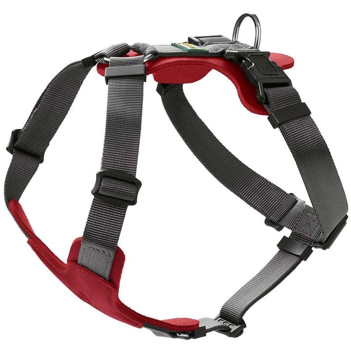 HUNTER AALBORG MIXED Hundegeschirr, S, rot/grau, 46 - 67 cm rot/grau 46 - 67 cm, rot/grau 46 - 67 cm