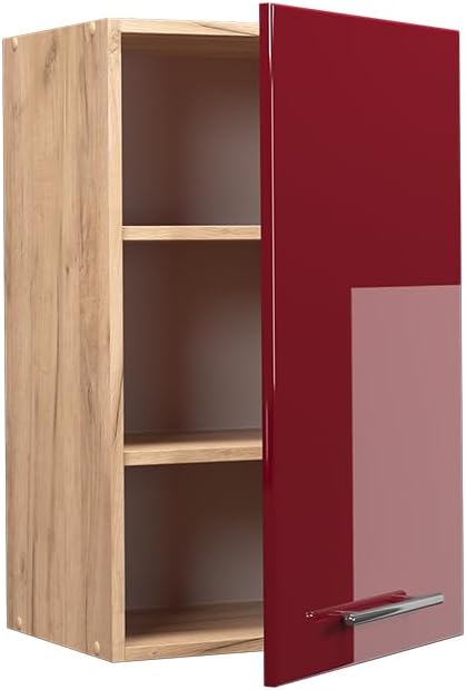 Vicco Hängeschrank Fame-Line, Bordeaux Hochglanz/Goldkraft Eiche, 45 cm Hängeschrank 45 cm Bordeaux