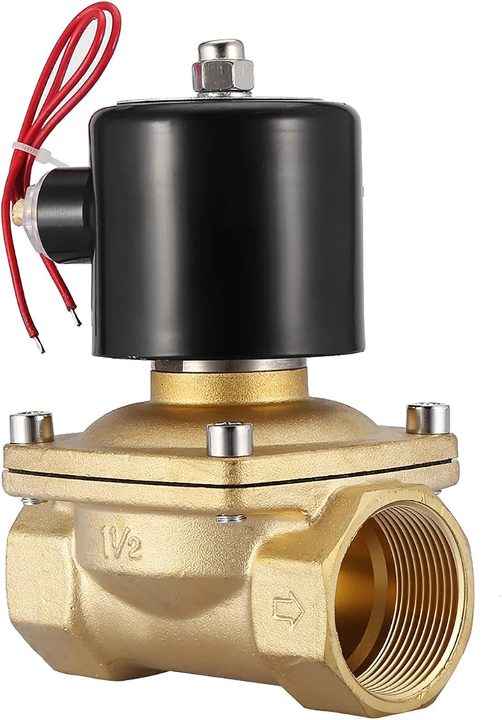 Magnetventil DN40 1-1/2 "Zwei Wege Messing Elektromagnetventil Normalerweise Geschlossen 220VAC für