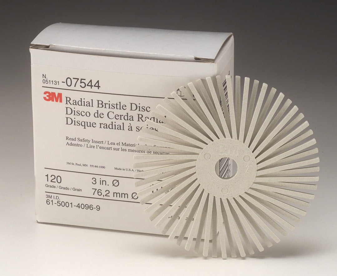 Scotch-Brite (TM) Radial Bristle Disc, 25000 U/min, 3 Durchmesser, 360 Körnung, lime grün (10 Stück)