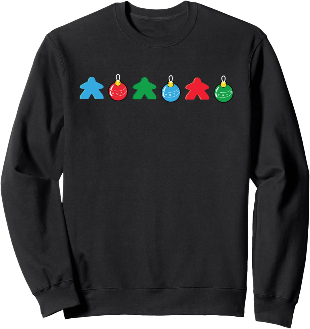 Christmas Meeple Ornament Brettspieler Sweatshirt