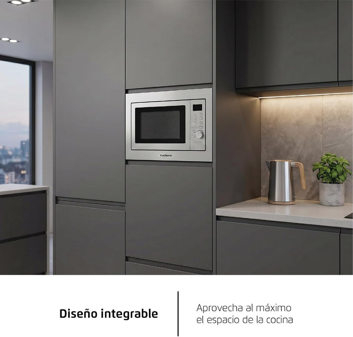 Corberó CMICIG126 Einbau-Mikrowelle, 20 l, 800 W, 6 Leistungsstufen, Grill, Auftaufunktion, Digitala