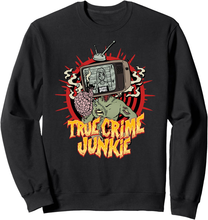 True Crime Junkie Serial Killer Mugshot Vintage Sweatshirt