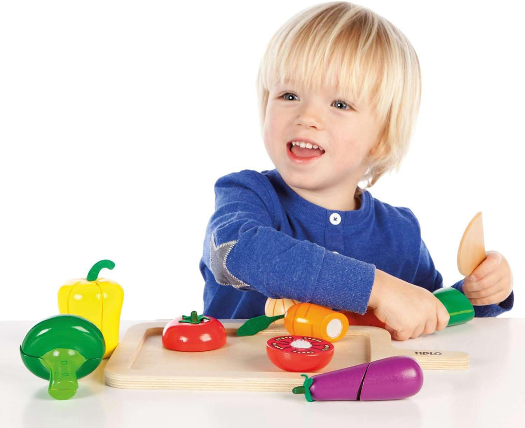 Tidlo Wooden Cutting Vegetables Set, 32 x 18 x 8 cm