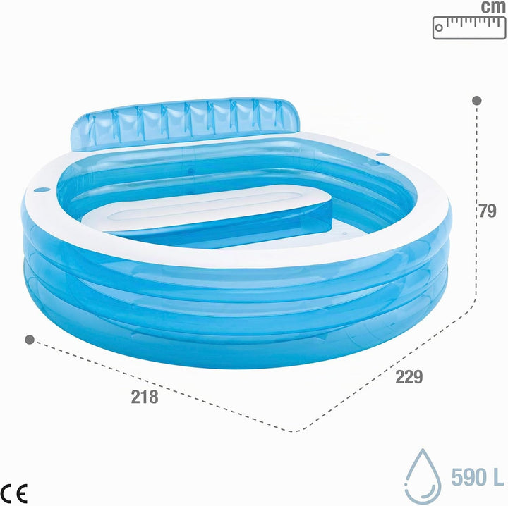 Intex 57190NP Swim Center Family Lounge Pool, 229 x 218 x 76 cm