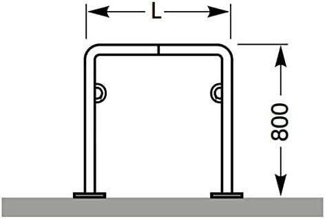 BRB Fahrradanlehnsystem/Anlehnbügel, Breite 750 mm, Höhe 800 mm, verzinkt, Ausf. zum Aufdübeln
