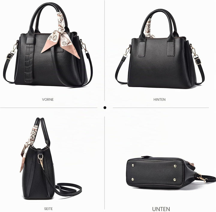 NICOLE &amp; DORIS Damen Handtasche Modern Schultertaschen PU Leder Henkeltasche Elegante Frauen Umhänge