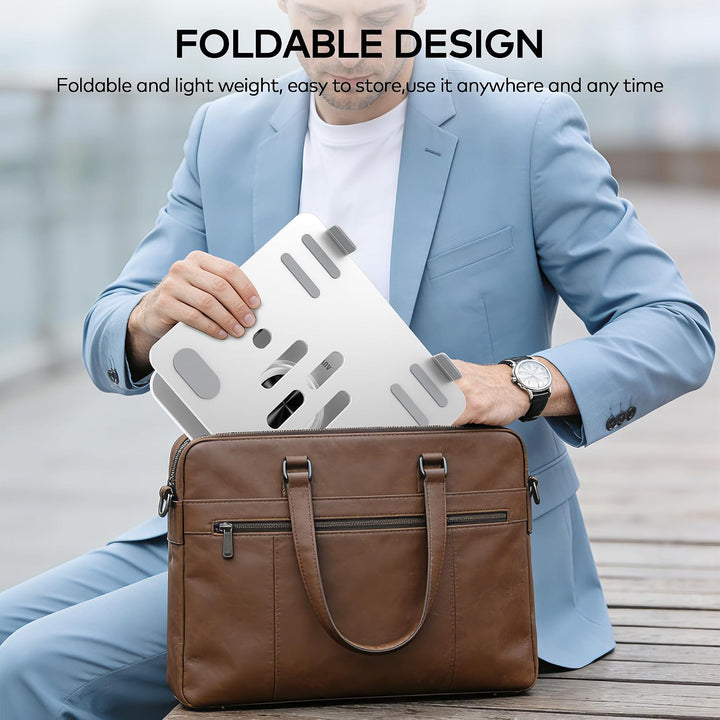 ALS03 Laptop-Ständer, Verstellbarer Computerständer mit 360° drehbarer Basis, ergonomische Laptop-Er