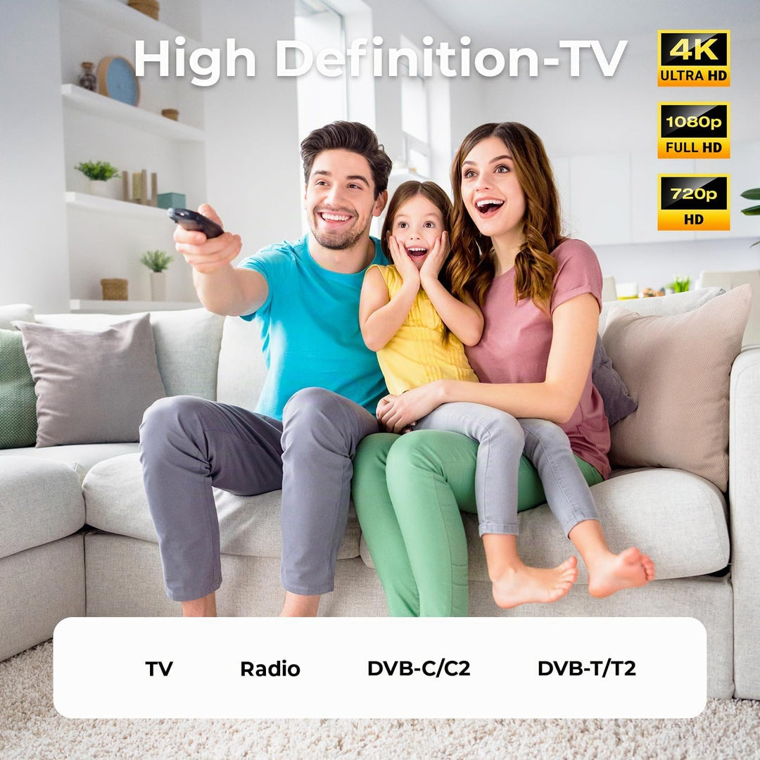 deleyCON 10m 4K TV Antennenkabel - 4K Ultra-HD Full HD HDTV - 1x Gewinkelt - Koaxialkabel - IEC-Stec