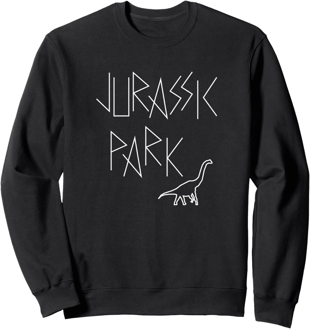 Jurassic Park Punk Writing With Dinosaur Outline Sweatshirt