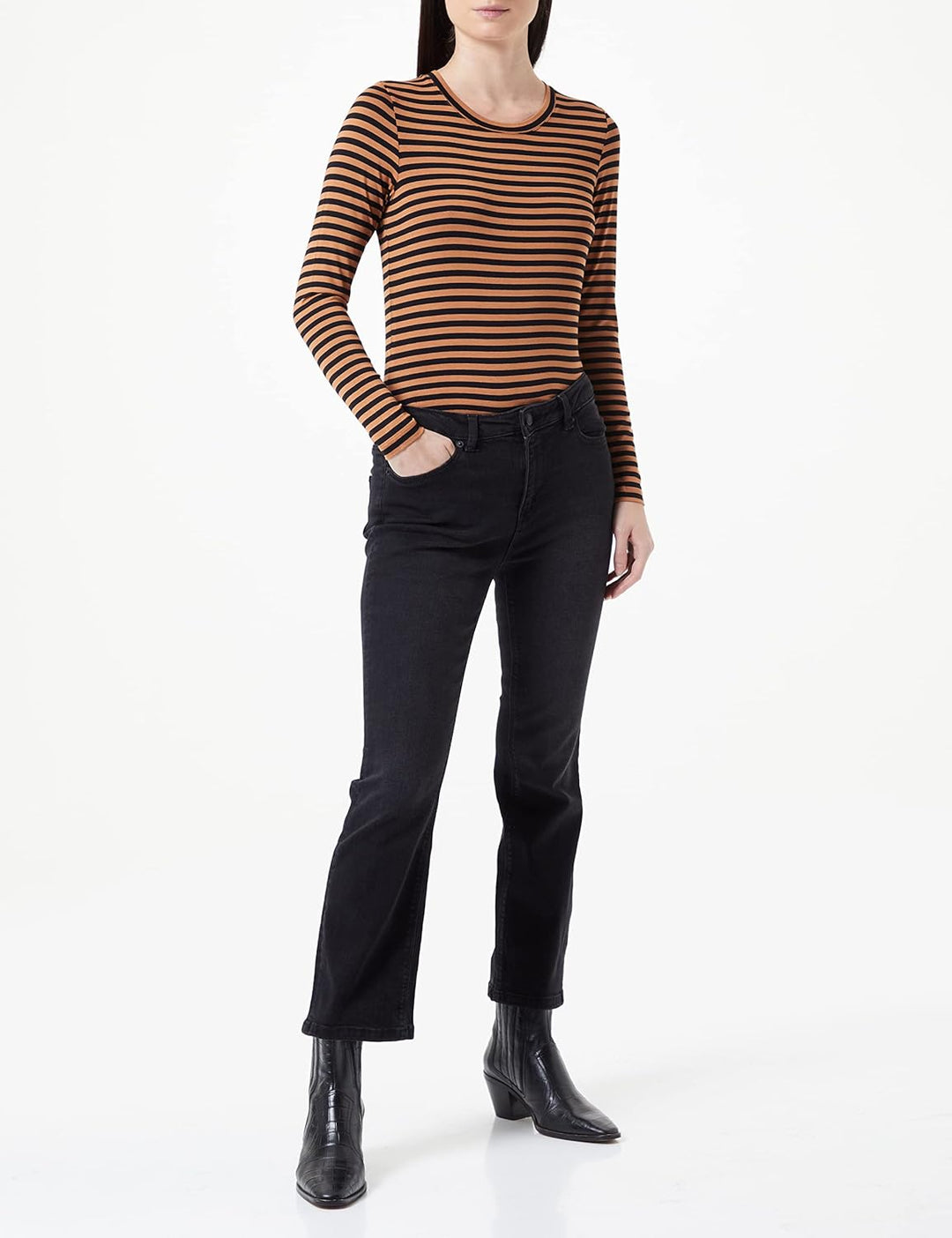 PART TWO Damen Emajapw Ts T-Shirt XL Argan Oil Stripe, XL Argan Oil Stripe
